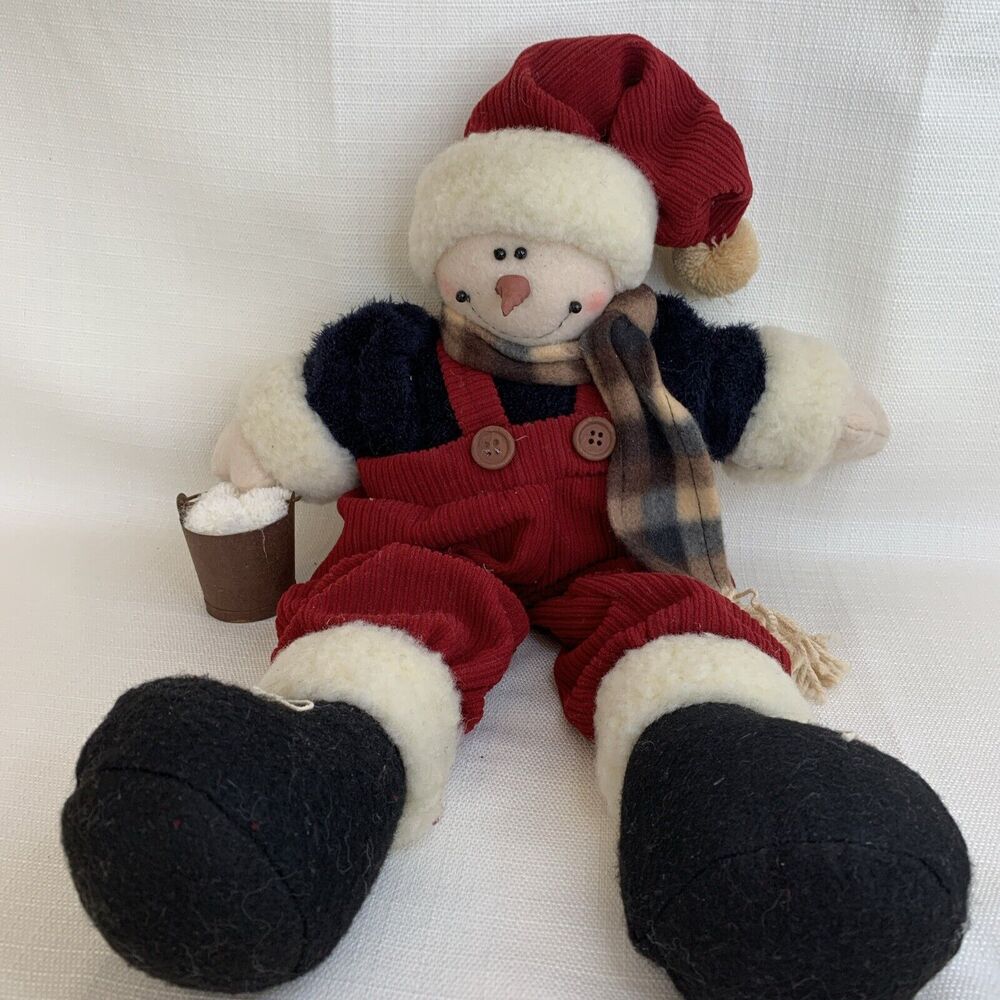 Vintage Weighted Bottom Snowman ~ Christmas ~ Holiday ~ Cute! Snowball Bucket‎